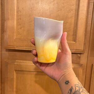 Anthropologie abstract ceramic mug